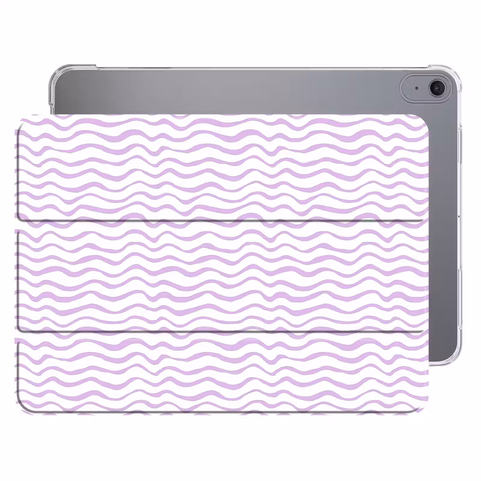 iPad hoes - Lila - Geometrisch - Golfjes - Lijnen - Patroon — 1