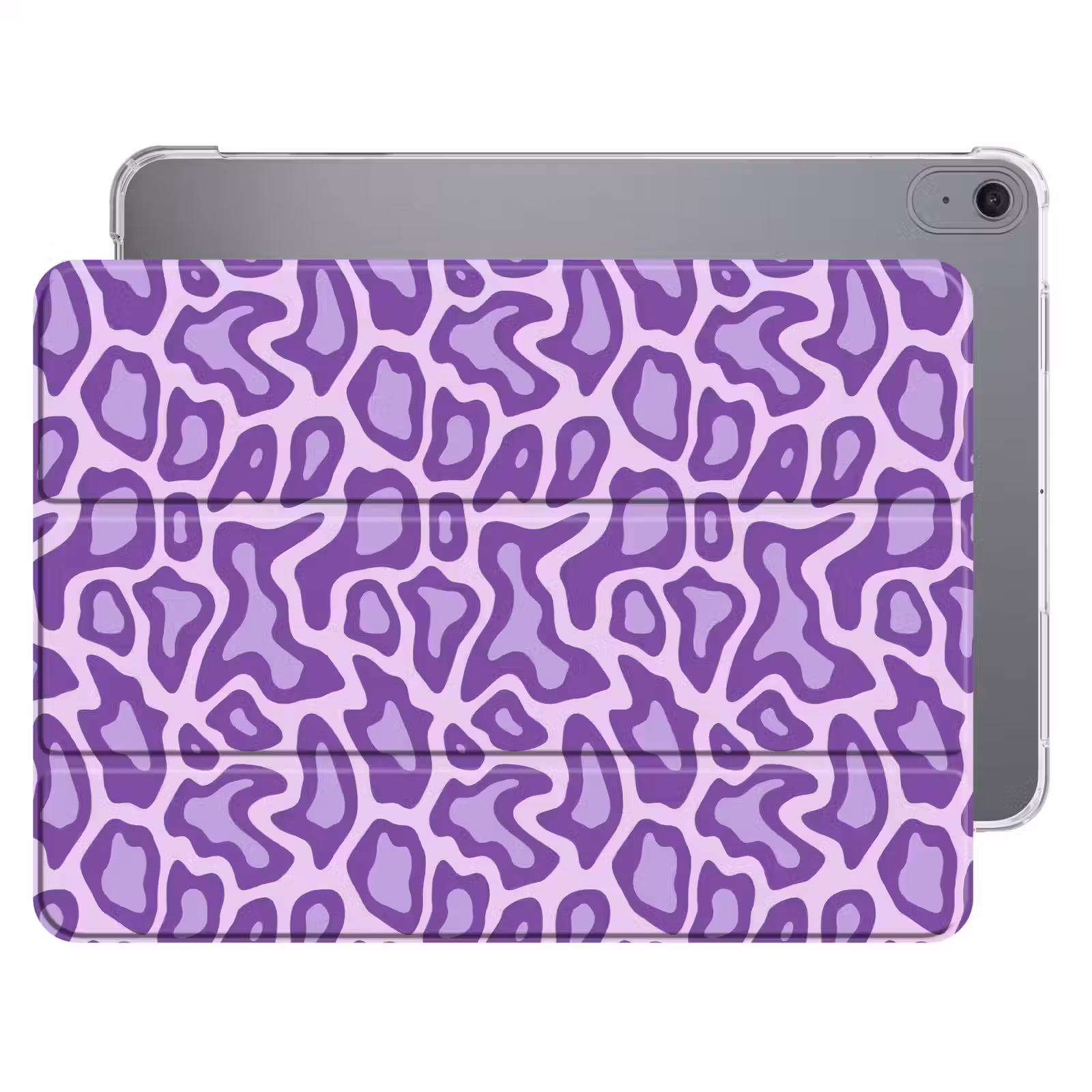 iPad hoes - Paars - Abstract - Luipaard - Vlekken - Groovy - Patroon — 1
