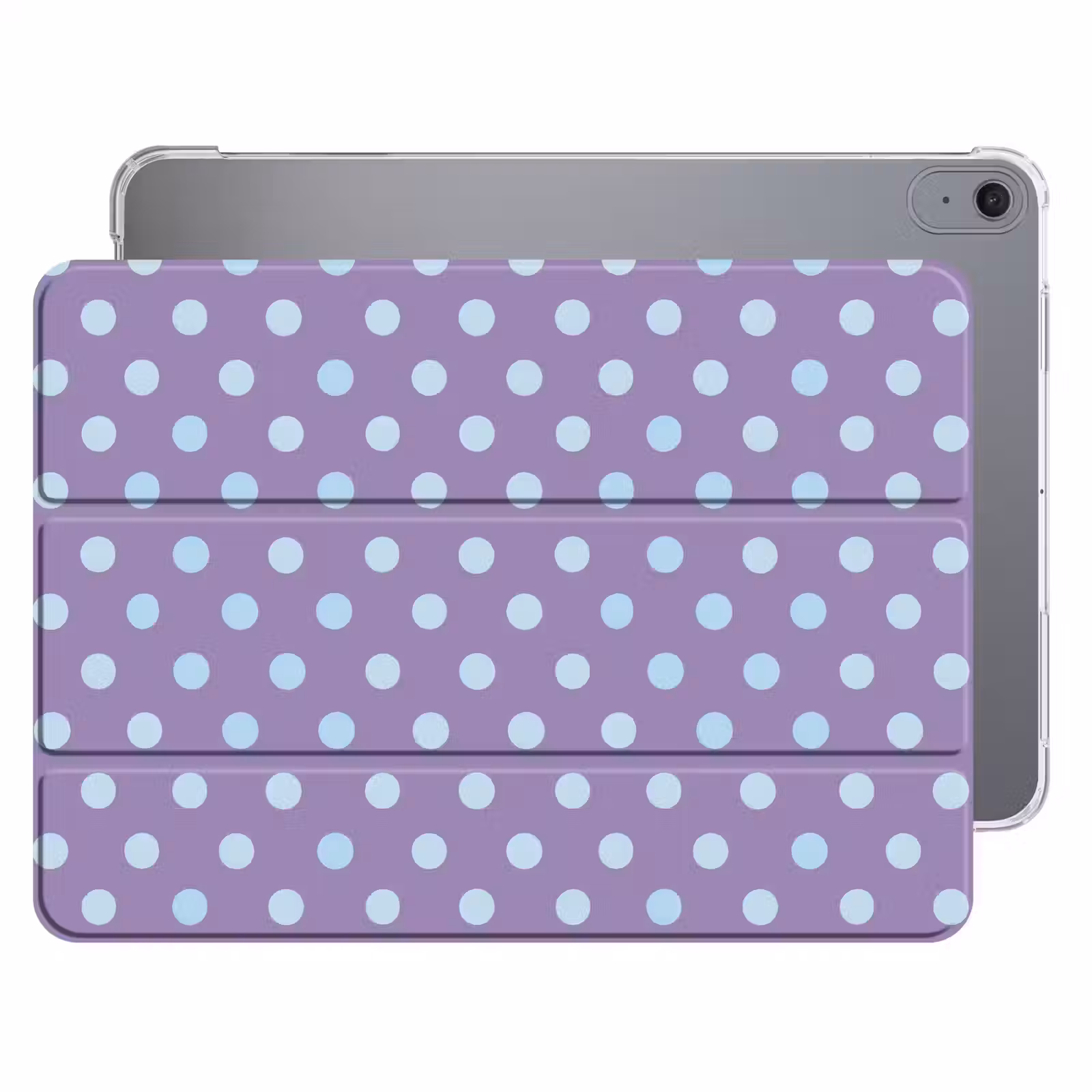 iPad hoes - Paars - Blauw - Geometrisch - Stippen - Polka Dot - Patroon — 1