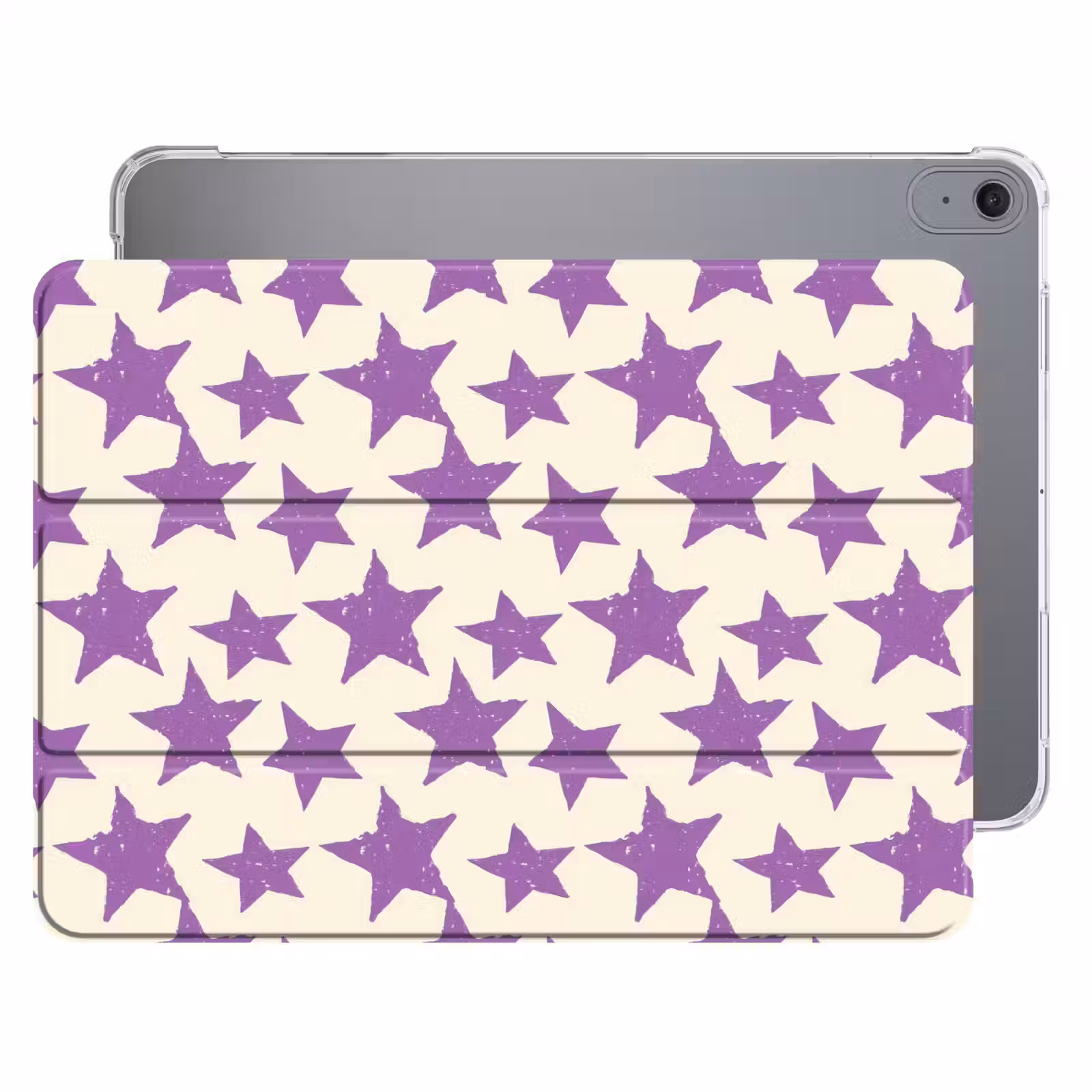 iPad hoes - Paars - Geometrisch - Sterren - Stempel - Patroon — 1