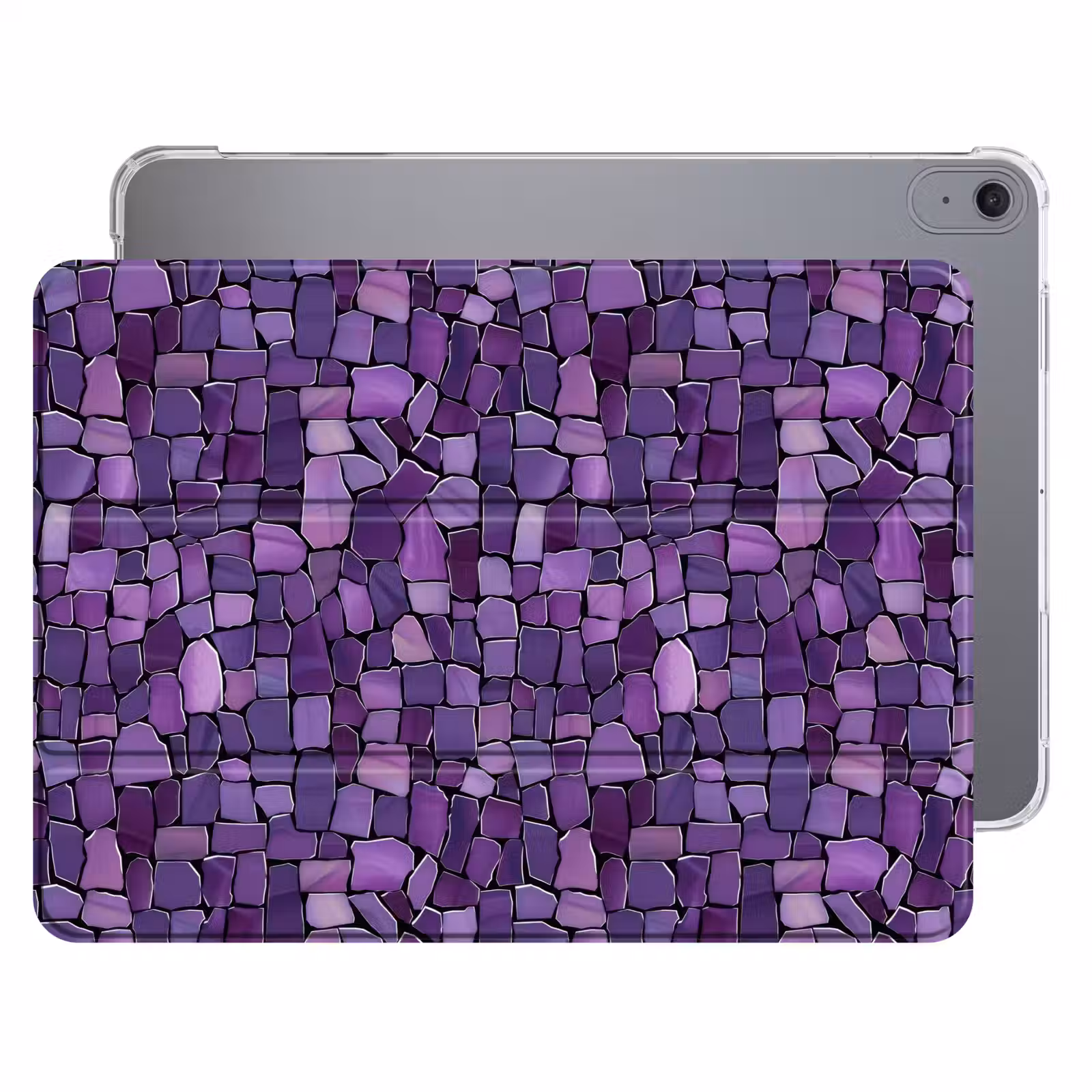 iPad hoes - Paars - Mozaïek - Scherven - Steen - Patroon — 1
