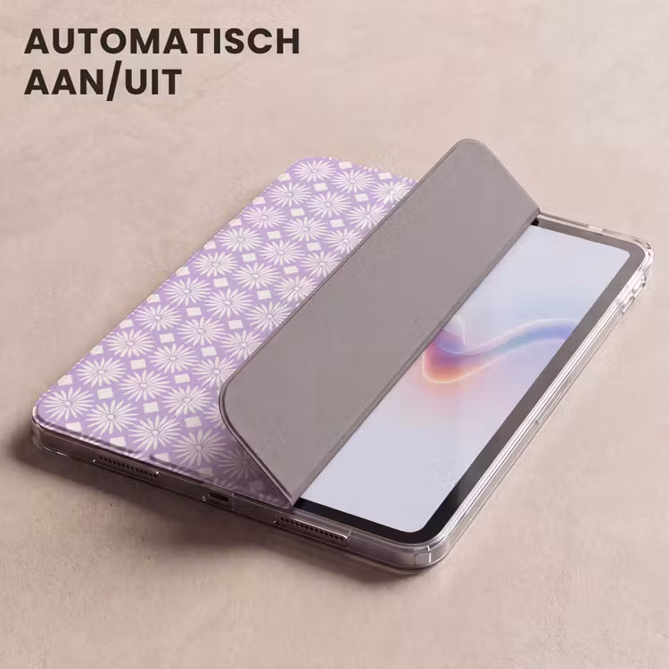 iPad hoes - Lila - Botanisch - Bloemen - Margrieten - Patroon — 5