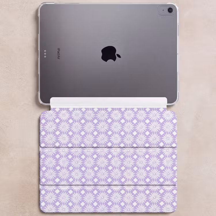 iPad hoes - Lila - Botanisch - Bloemen - Margrieten - Patroon — 6