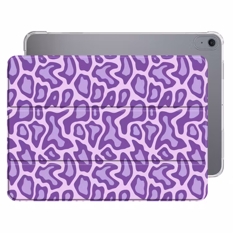 iPad hoes - Paars - Abstract - Luipaard - Vlekken - Groovy - Patroon — 1
