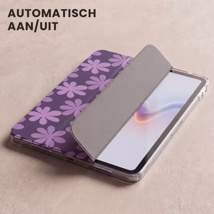 iPad hoes - Paars - Botanisch - Bloemen - Retro - Patroon — 5