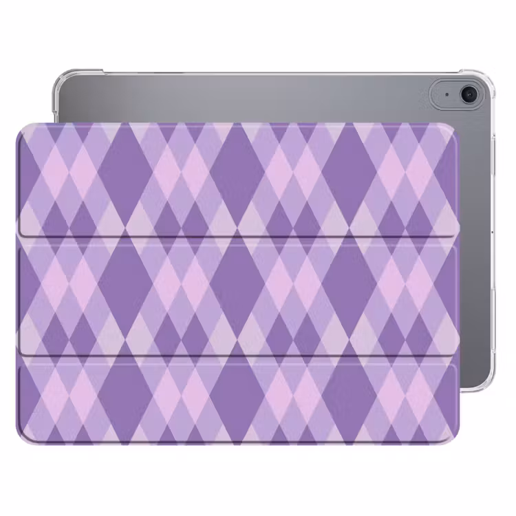 iPad hoes - Paars - Geometrisch - Ruiten - Argyle - Patroon — 1