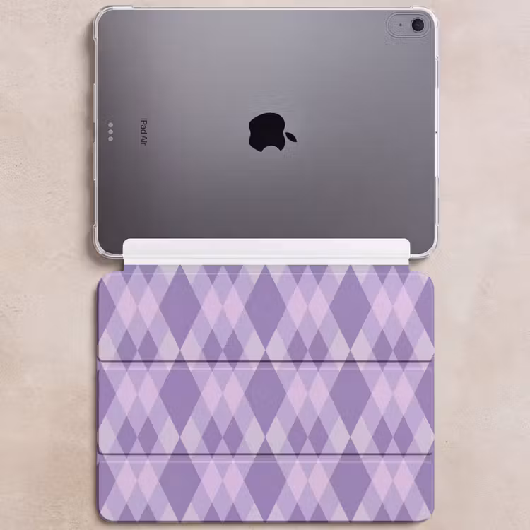 iPad hoes - Paars - Geometrisch - Ruiten - Argyle - Patroon — 6