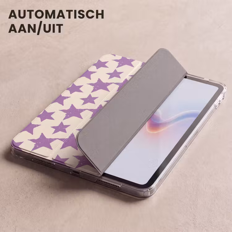 iPad hoes - Paars - Geometrisch - Sterren - Stempel - Patroon — 5