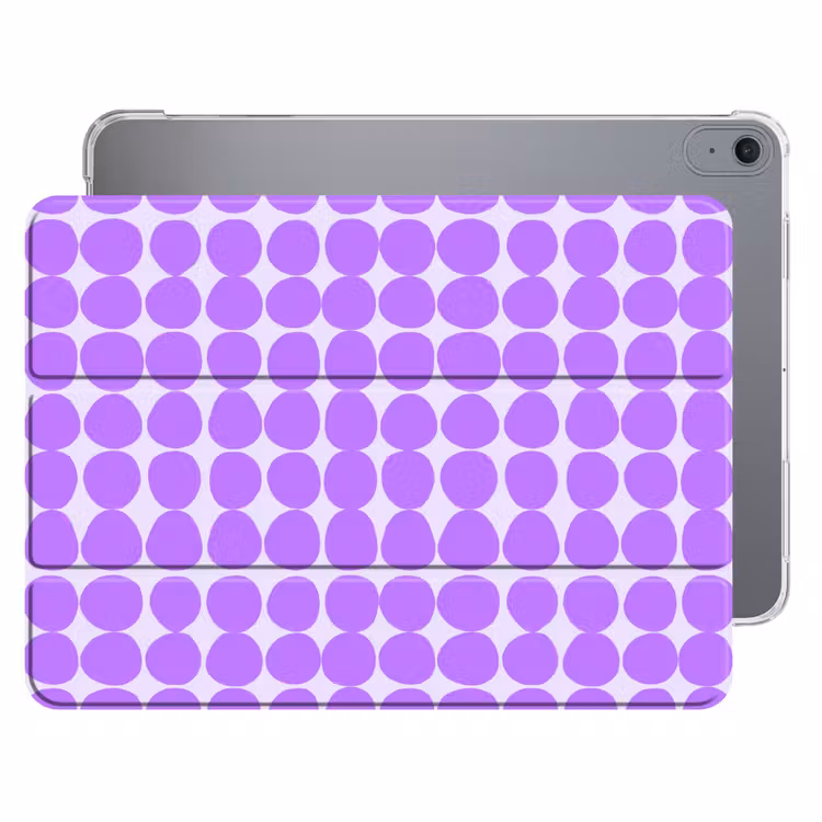 iPad hoes - Paars - Geometrisch - Stippen - Polka Dot - Patroon — 1