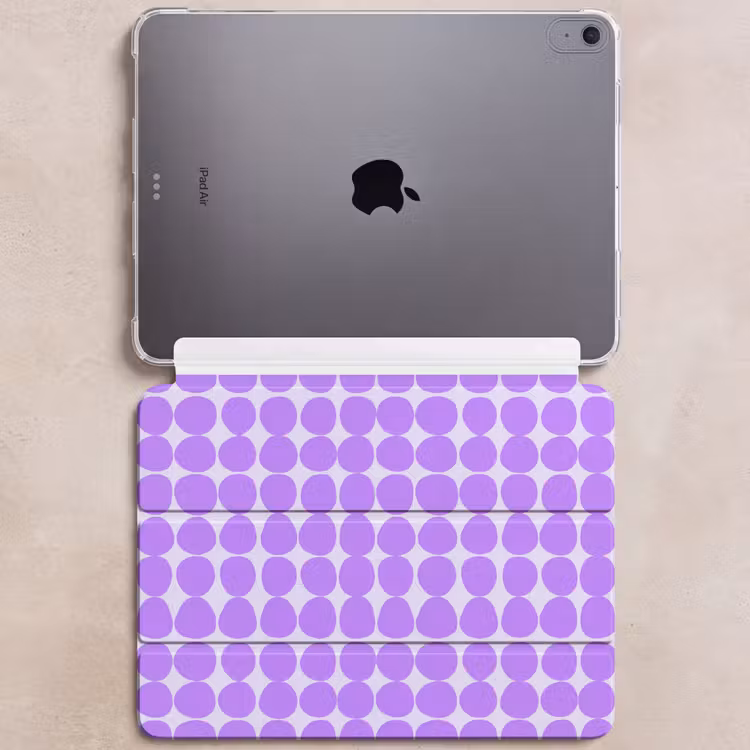 iPad hoes - Paars - Geometrisch - Stippen - Polka Dot - Patroon — 6