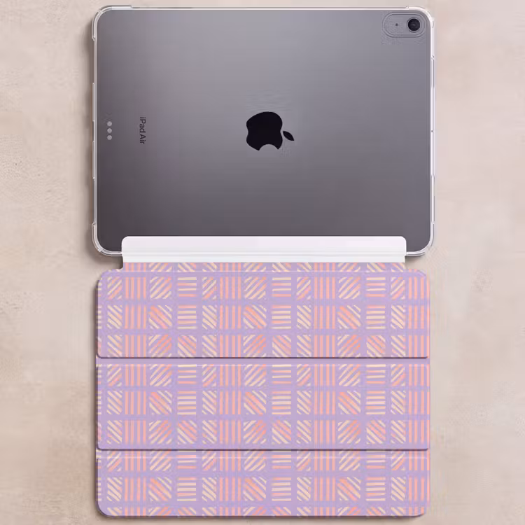iPad hoes - Paars - Roze - Geometrisch - Strepen - Blokken - Patroon — 6