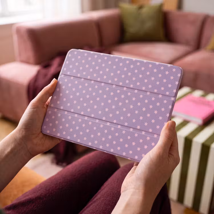 iPad hoes - Paars - Roze - Sterren - Geometrisch - Patroon — 4
