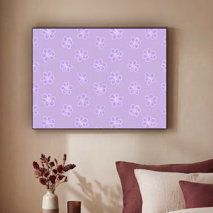 Art Frame - Lila - Botanisch - Bloemen - Handgetekend - Patroon — 3