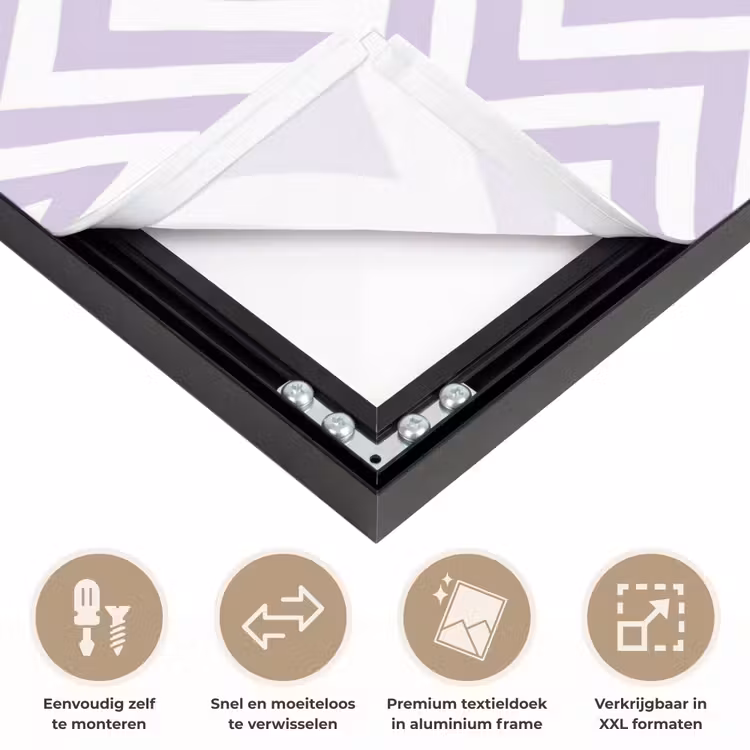 Art Frame - Lila - Geometrisch - Chevron - Zigzag - Patroon — 4