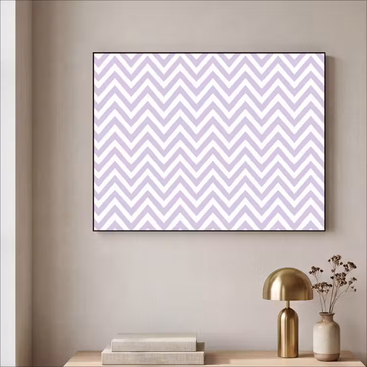 Art Frame - Lila - Geometrisch - Chevron - Zigzag - Patroon — 5