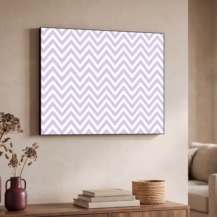 Art Frame - Lila - Geometrisch - Chevron - Zigzag - Patroon — 7