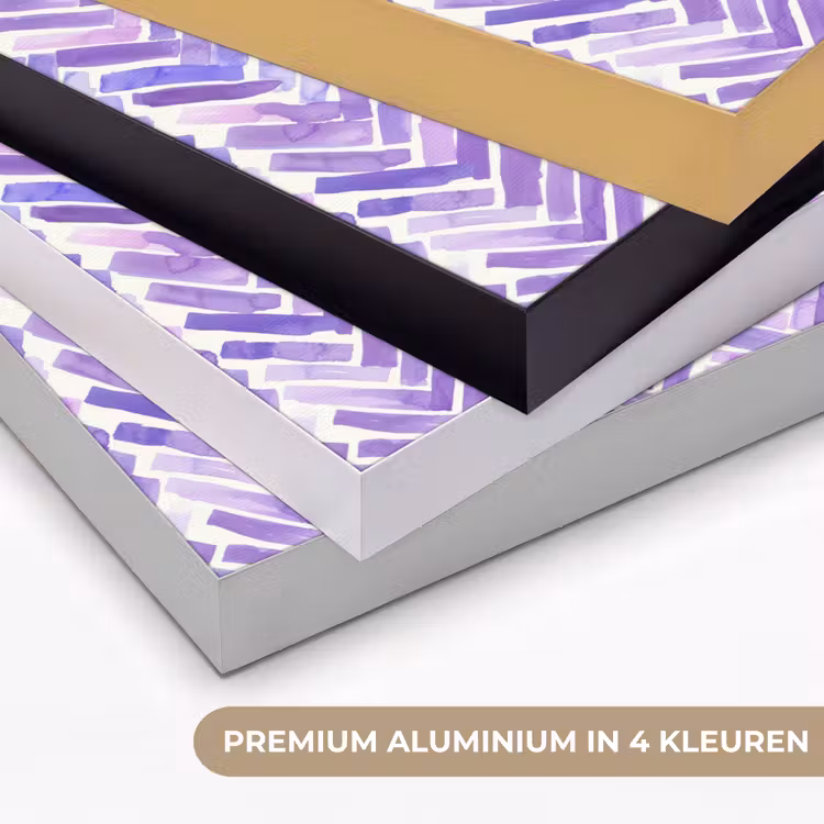 Art Frame - Paars - Visgraat - Aquarel - Penseelstreken - Patroon — 2