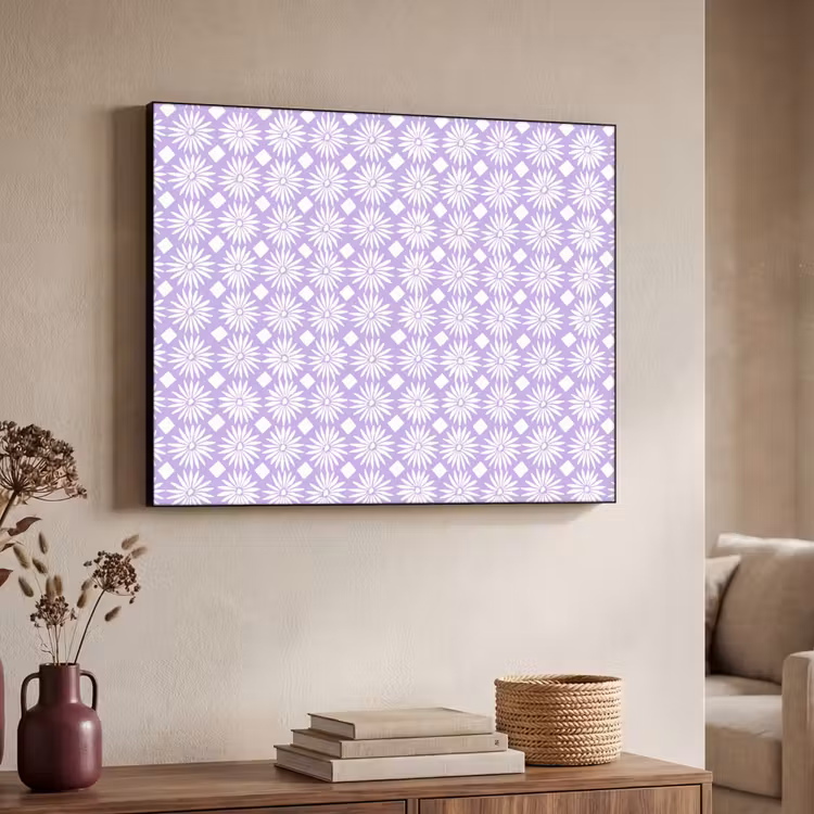Art Frame - Lila - Botanisch - Bloemen - Margrieten - Patroon — 7