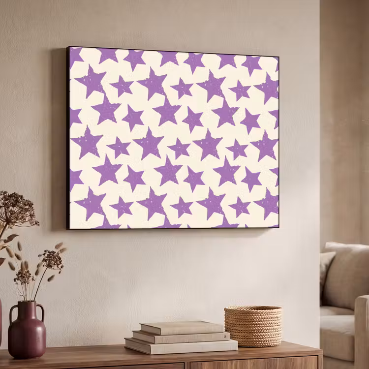 Art Frame - Paars - Geometrisch - Sterren - Stempel - Patroon — 7