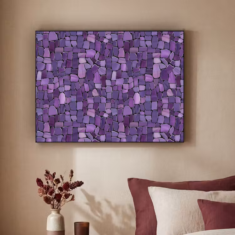 Art Frame - Paars - Mozaïek - Scherven - Steen - Patroon — 3