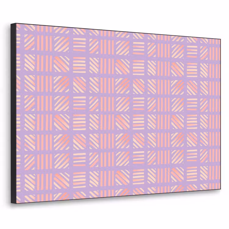Art Frame - Paars - Roze - Geometrisch - Strepen - Blokken - Patroon — 1