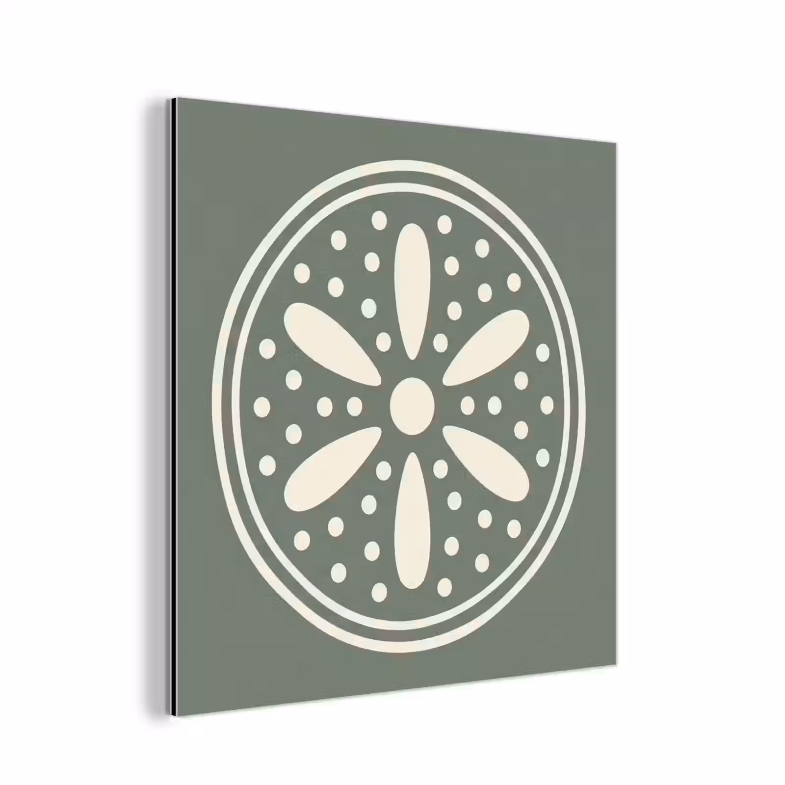 Aluminium schilderij - Patroon - Cirkel - Abstract - Groen - Decoratie — 1