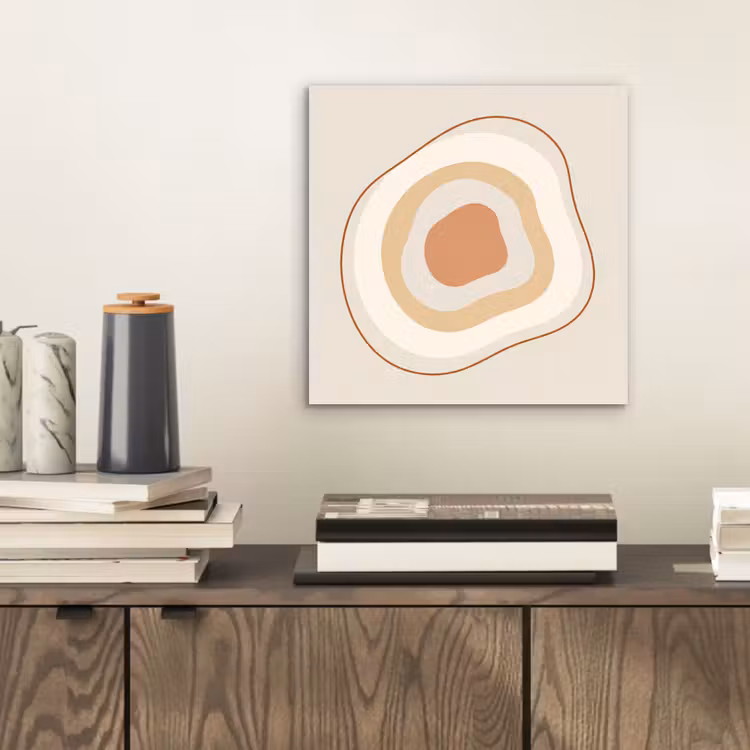 Aluminium schilderij - Abstract - Organisch - Modern - Beige - Kunst — 2