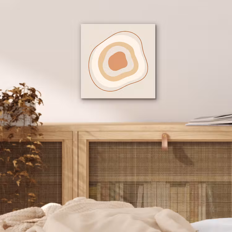 Aluminium schilderij - Abstract - Organisch - Modern - Beige - Kunst — 4
