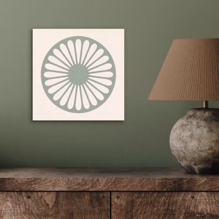 Aluminium schilderij - Abstract - Patroon - Radiaal - Modern - Groen — 3