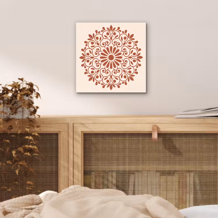 Aluminium schilderij - Decoratie - Cirkel - Symmetrisch - Modern - Roodbruin — 4