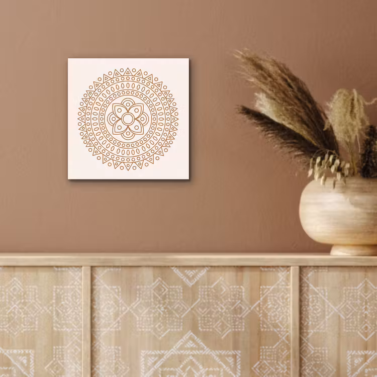 Aluminium schilderij - Mandala - Geometrisch - Abstract - Oosters - Bruin — 5