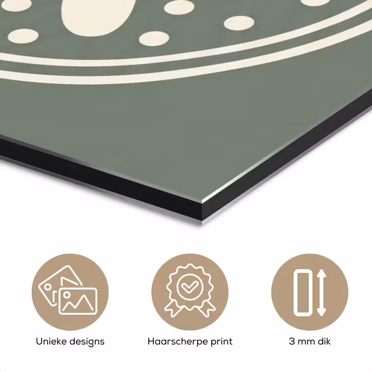 Aluminium schilderij - Patroon - Cirkel - Abstract - Groen - Decoratie — 7