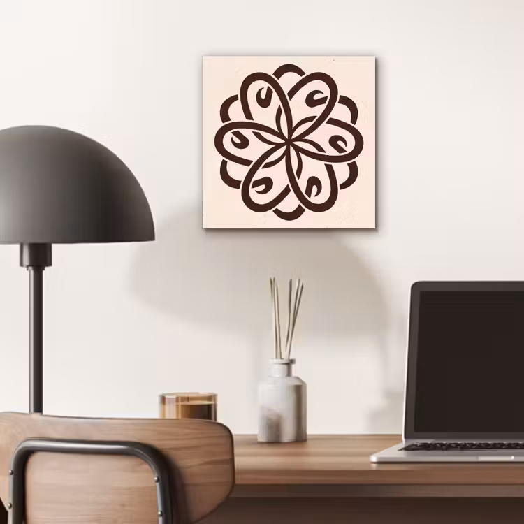 Aluminium schilderij - Patroon - Knoop - Abstract - Modern - Bruin — 6