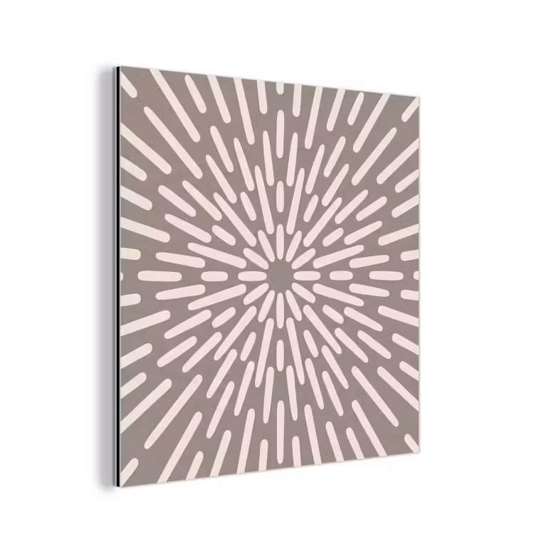 Aluminium schilderij - Patroon - Stralen - Abstract - Modern - Grijs — 1