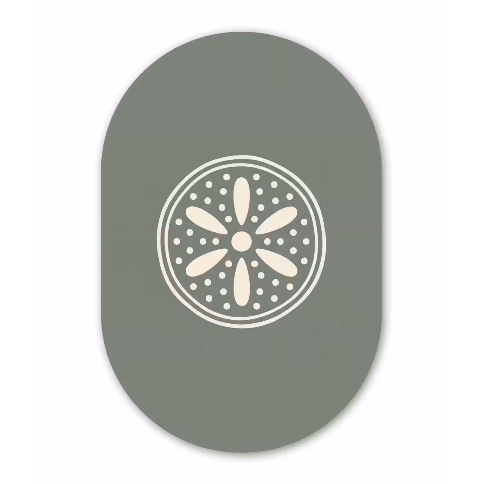 Muurovaal aluminium - Patroon - Cirkel - Abstract - Groen - Decoratie — 1
