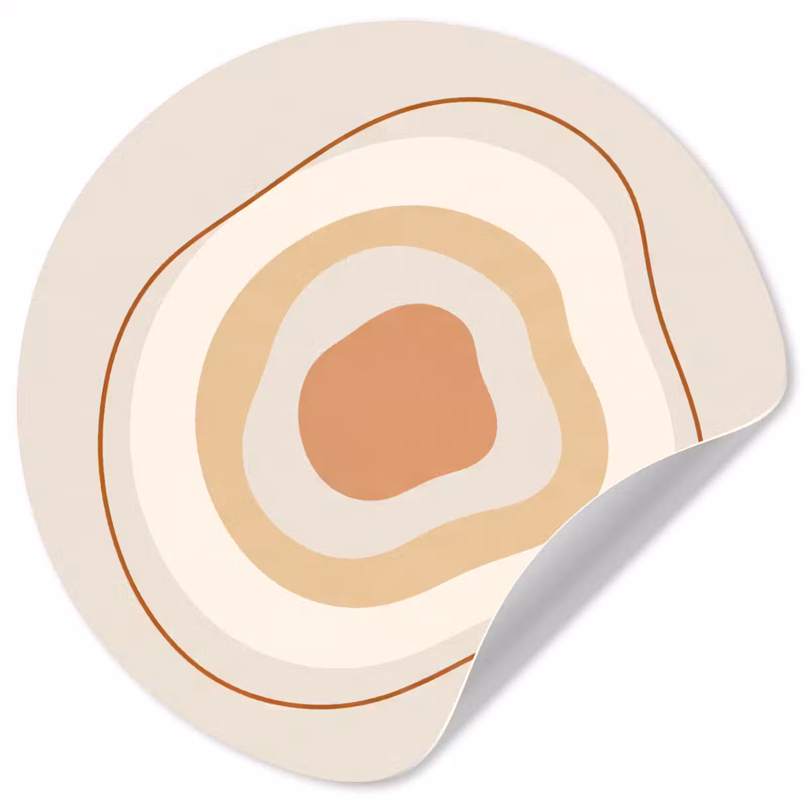 Behangcirkel - Abstract - Organisch - Modern - Beige - Kunst — 1