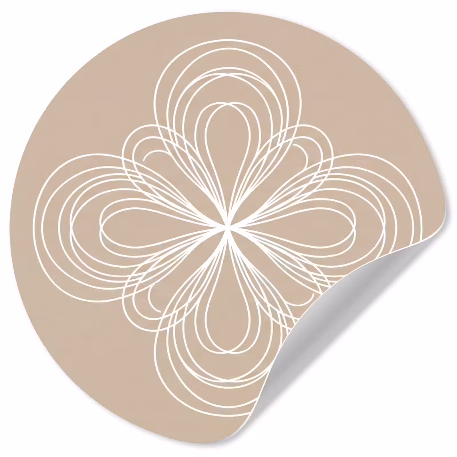 Behangcirkel - Patroon - Lijnen - Abstract - Minimalistisch - Beige — 1