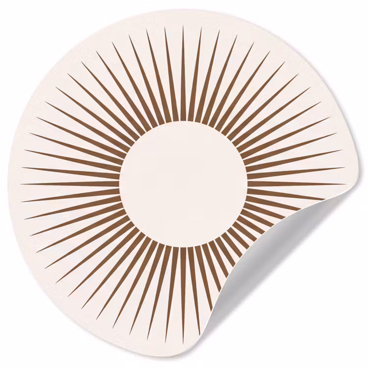 Behangcirkel - Abstract - Zon - Symbool - Modern - Beige — 1