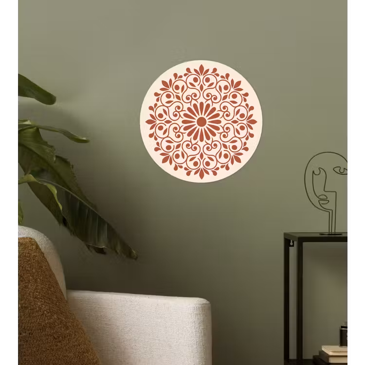 Behangcirkel - Decoratie - Cirkel - Symmetrisch - Modern - Roodbruin — 3