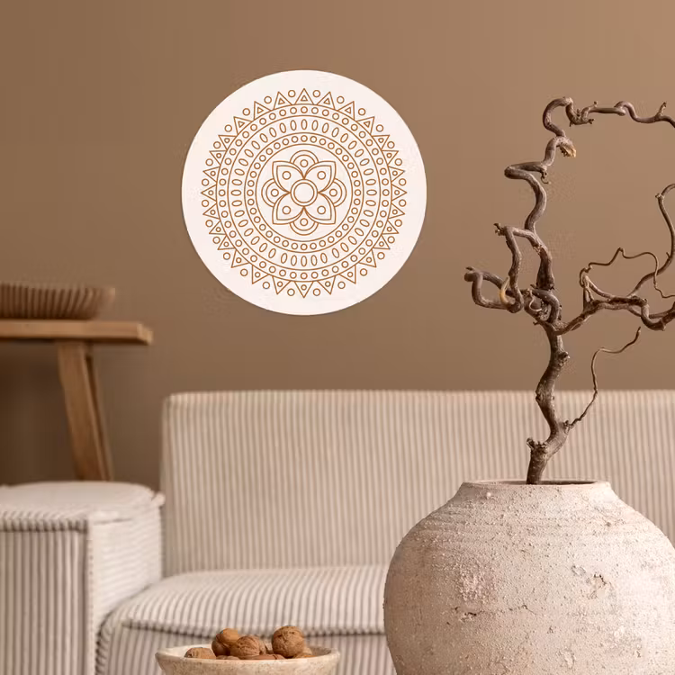 Behangcirkel - Mandala - Geometrisch - Abstract - Oosters - Bruin — 2