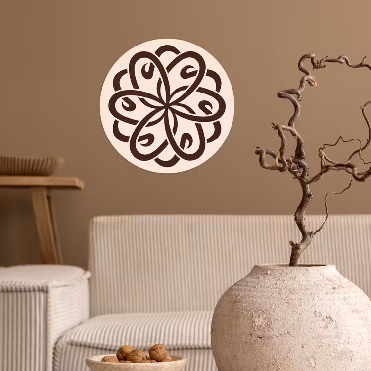 Behangcirkel - Patroon - Knoop - Abstract - Modern - Bruin — 2