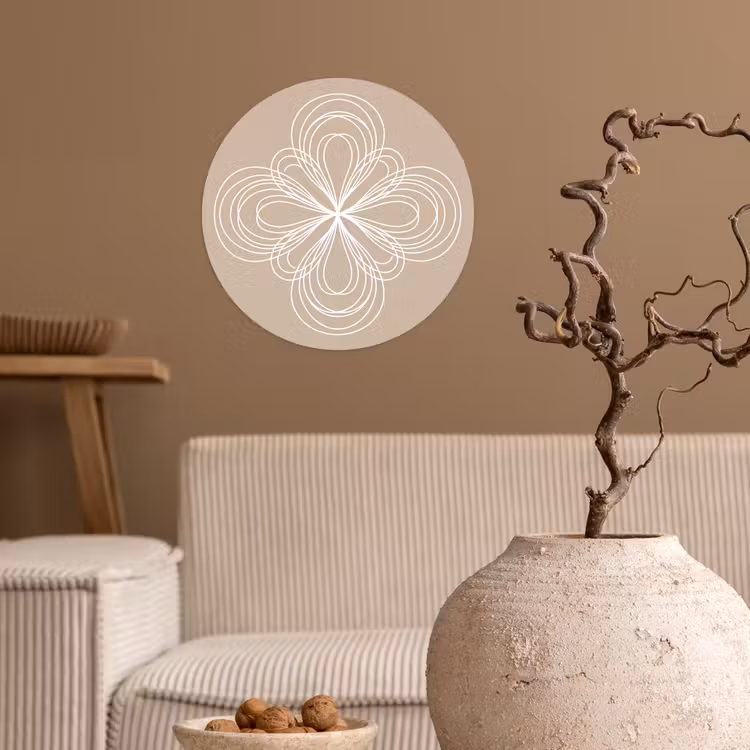 Behangcirkel - Patroon - Lijnen - Abstract - Minimalistisch - Beige — 2