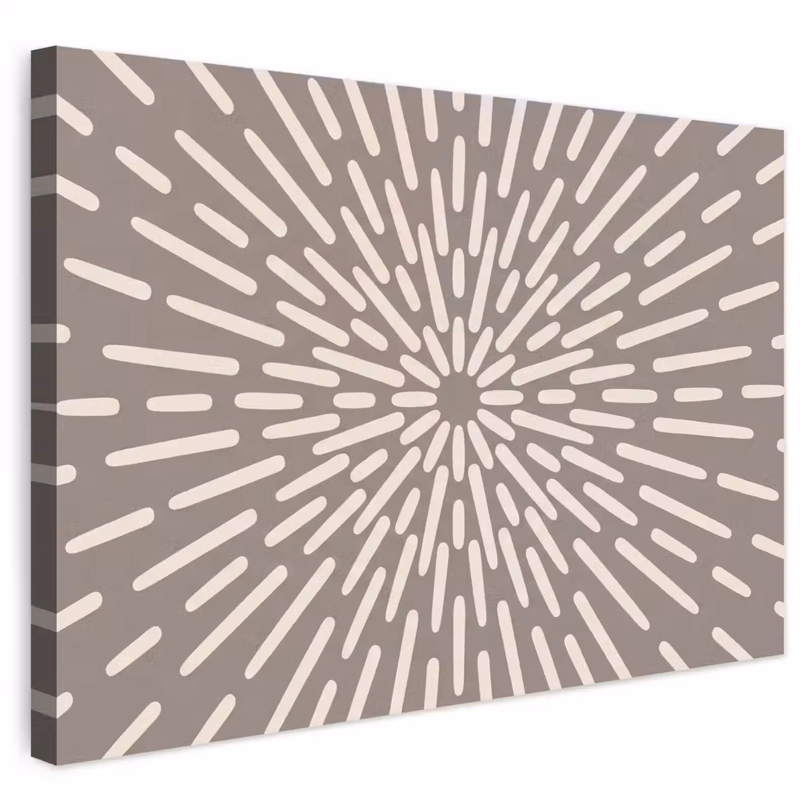 Buiten canvas - Patroon - Stralen - Abstract - Modern - Grijs — 1
