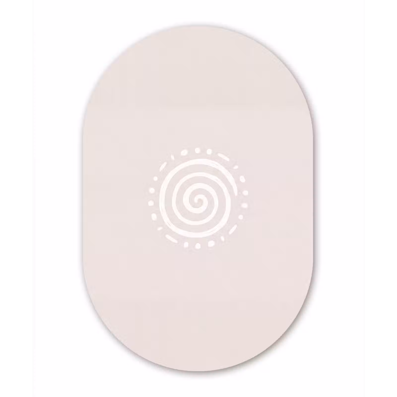 Muurovaal aluminium - Symbool - Spiraal - Abstract - Minimalistisch - Beige — 1
