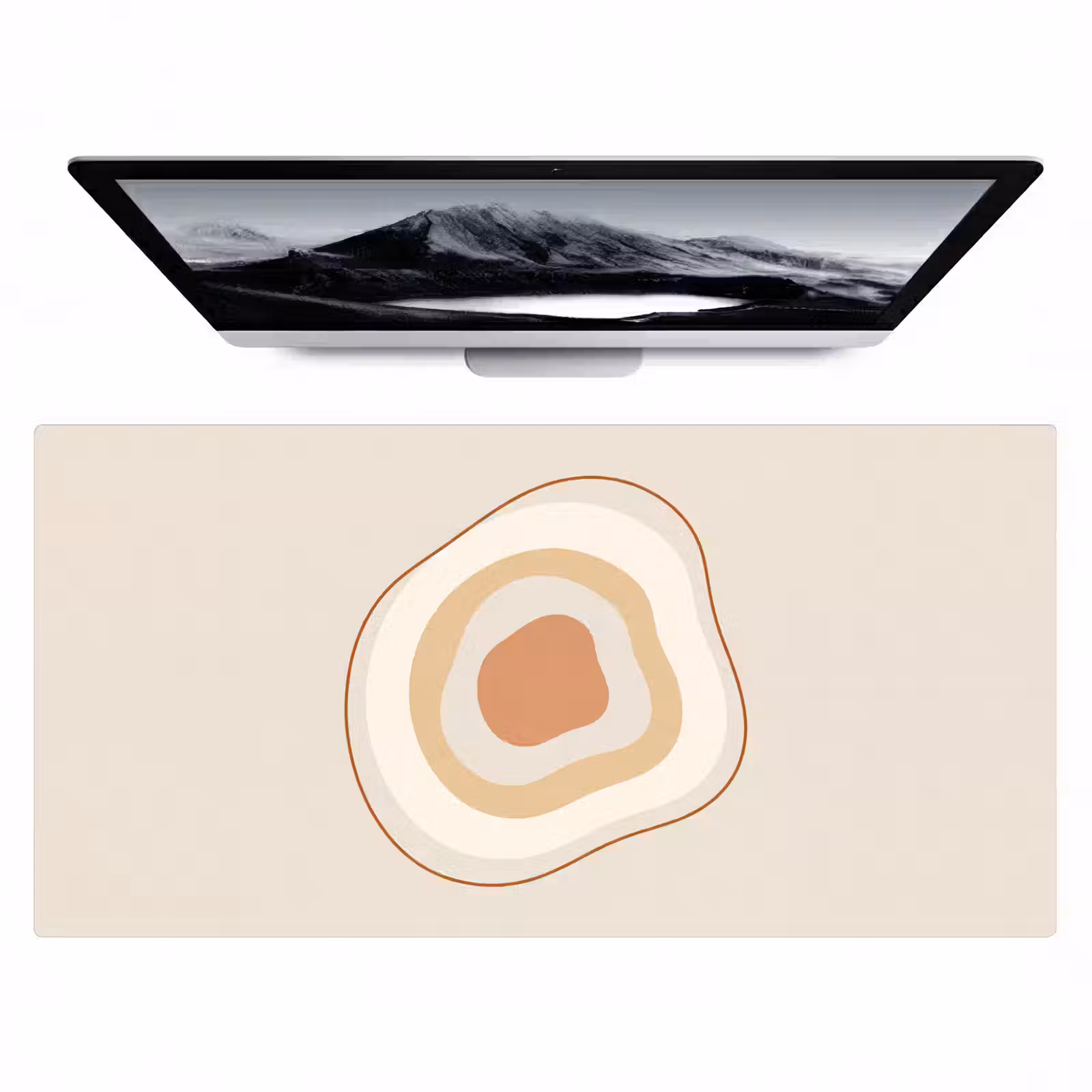 Bureau onderlegger - Abstract - Organisch - Modern - Beige - Kunst — 1
