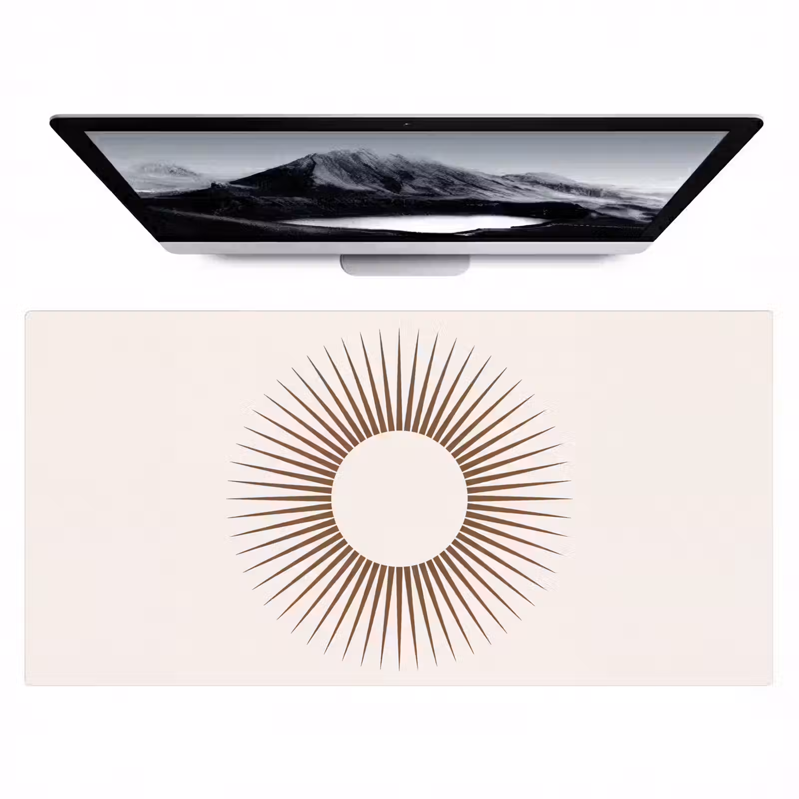Bureau onderlegger - Abstract - Zon - Symbool - Modern - Beige — 1