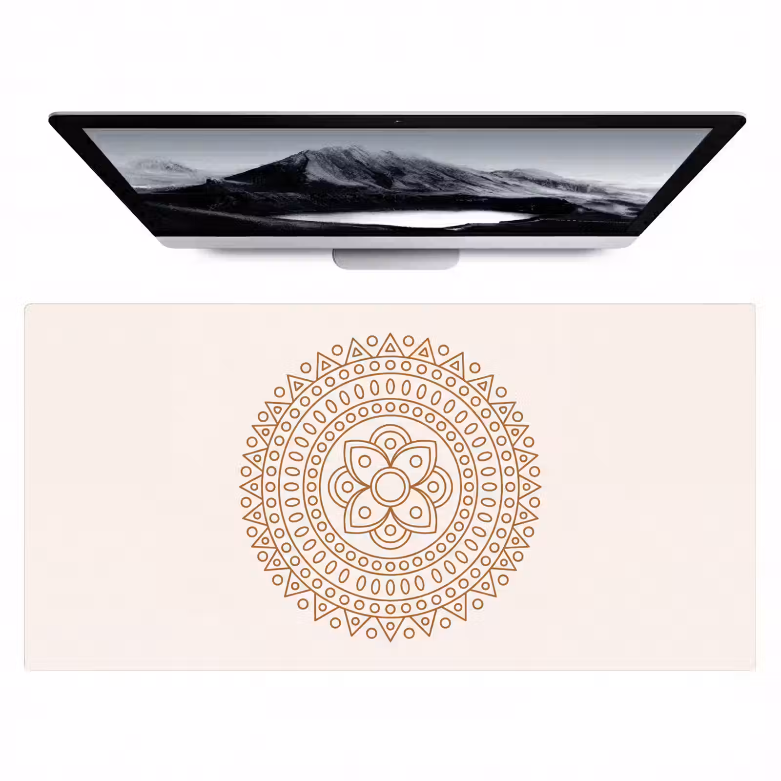 Bureau onderlegger - Mandala - Geometrisch - Abstract - Oosters - Bruin — 1