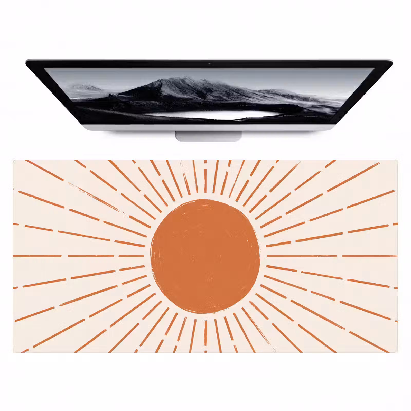 Bureau onderlegger - Zon - Stralen - Abstract - Terracotta - Modern — 1
