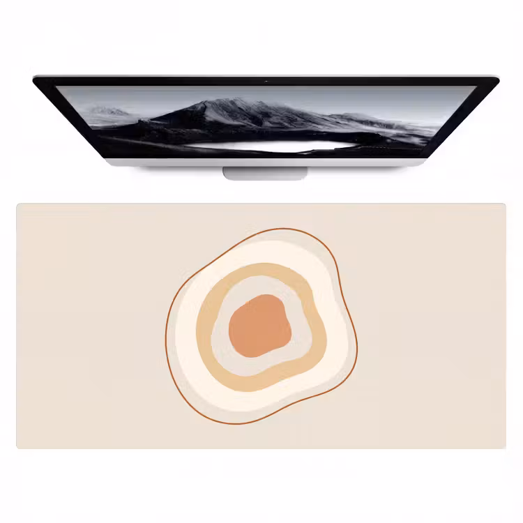 Bureau onderlegger - Abstract - Organisch - Modern - Beige - Kunst — 1
