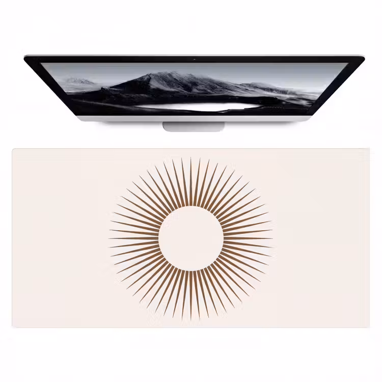Bureau onderlegger - Abstract - Zon - Symbool - Modern - Beige — 1